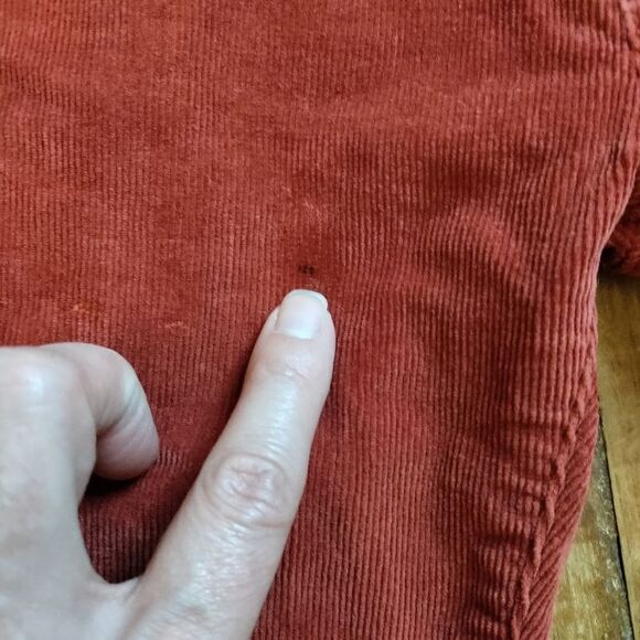 Crewcuts size 6 corduroy pants rust orange adjustable waist stretch skinny fall - Picture 5 of 5